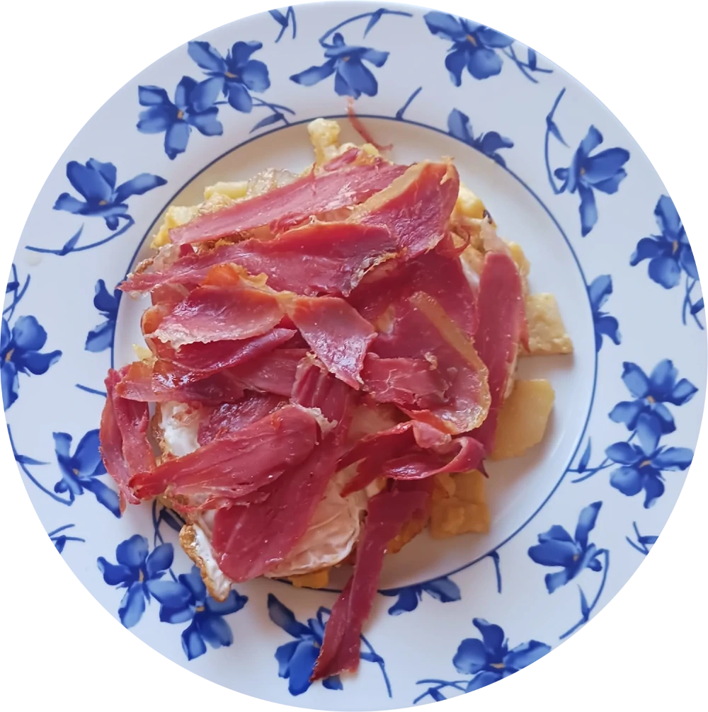 Huevos rotos con jamón - El nuevo Carro